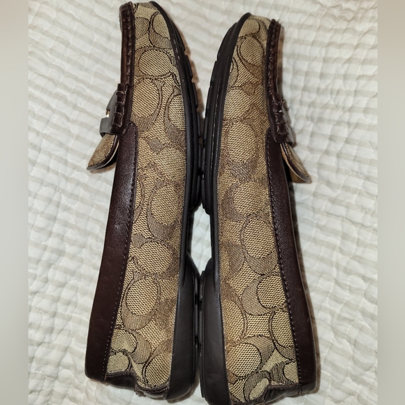 Authentic Coach Q8786 Penny Loafers Classic Pattern Women's Size 8B - Picture 6 of 12